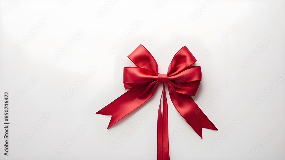 a crimson bow against a white backdrop a crimson bow against a white backdrop