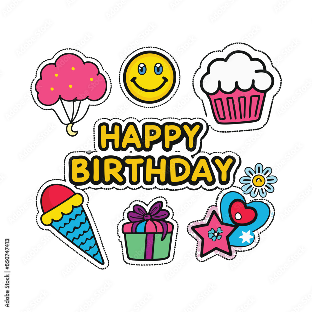 Happy birthday vector design Happy birthday vector design