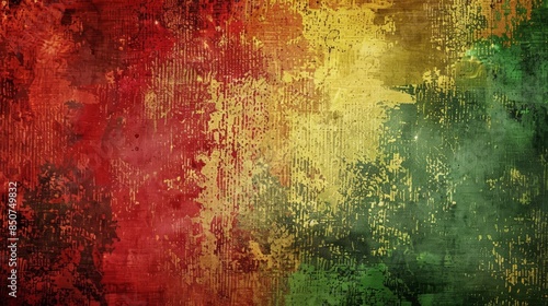 Celebration Background Canvas Grunge Texture Red Yellow Green Paint Color. photo
