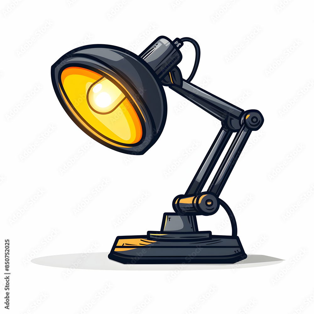 Customizable 3D Flat Icon Desk Lamp with Blank Space for Personalized Messages | Morning Routine Workspace Design Concept | Doodle Line Cartoon Style Customizable 3D Flat Icon Desk Lamp with Blank Space for Personalized Messages | Morning Routine Workspace Design Concept | Doodle Line Cartoon Style