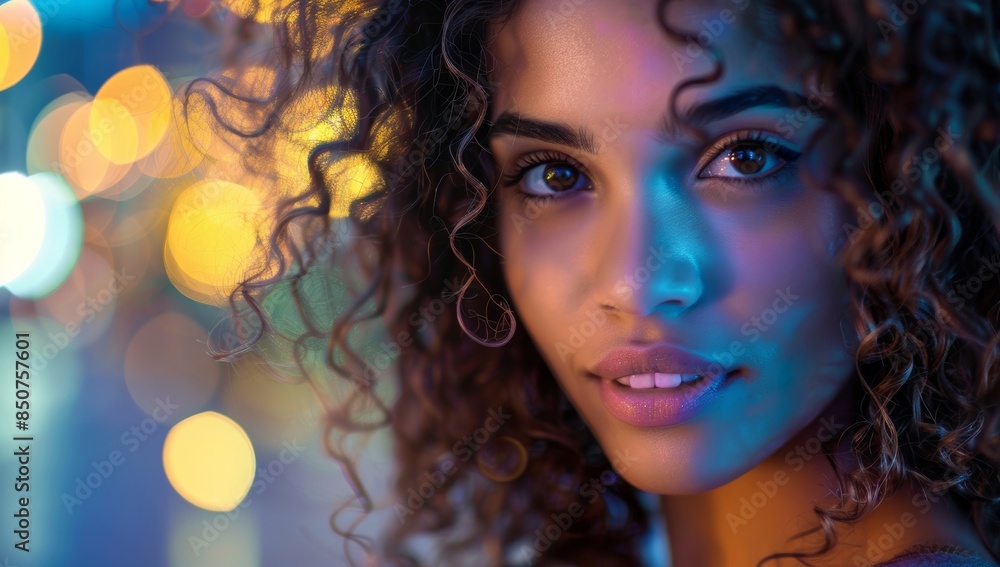 Portrait of a cute young adult created using AI of a young woman looking indoors Portrait of a cute young adult created using AI of a young woman looking indoors