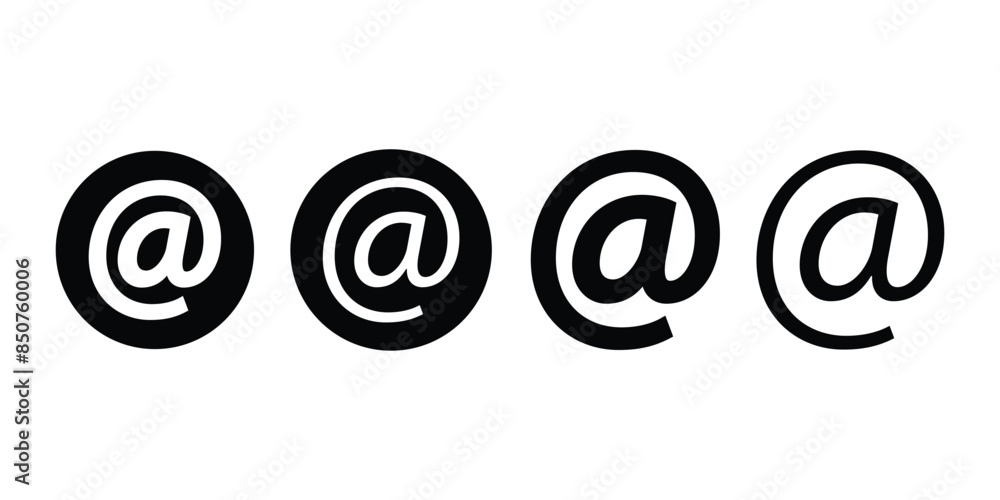 At the rate sign icon vector illustration At the rate sign icon vector illustration