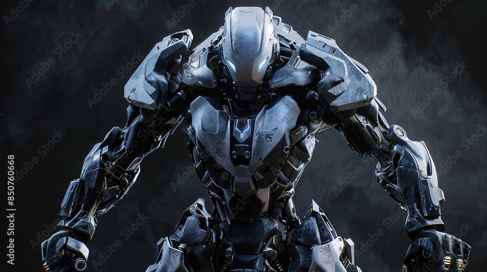 A full body iron robot UHD wallpaper A full body iron robot UHD wallpaper