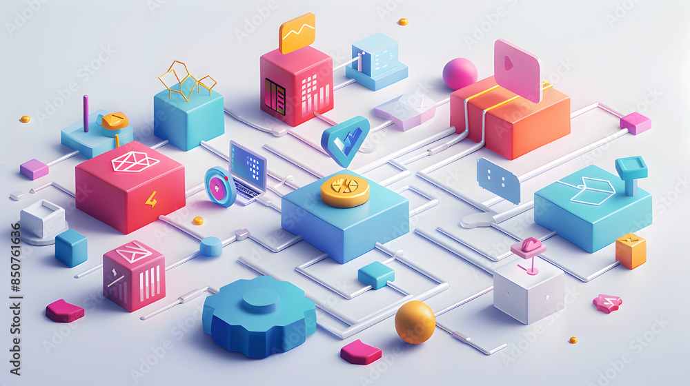Glossy Project Network 3D Flat Icon: Interconnected Innovative Digital Art in Cartoon Style Glossy Project Network 3D Flat Icon: Interconnected Innovative Digital Art in Cartoon Style