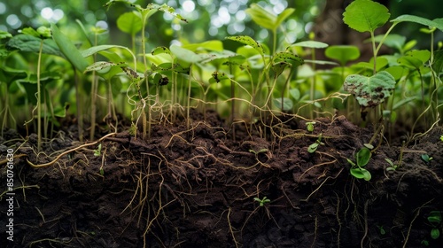Rewritten Title: Microbial Processes and Nutrient Cycles in Bioactive Soil: Accurate Visual Representation