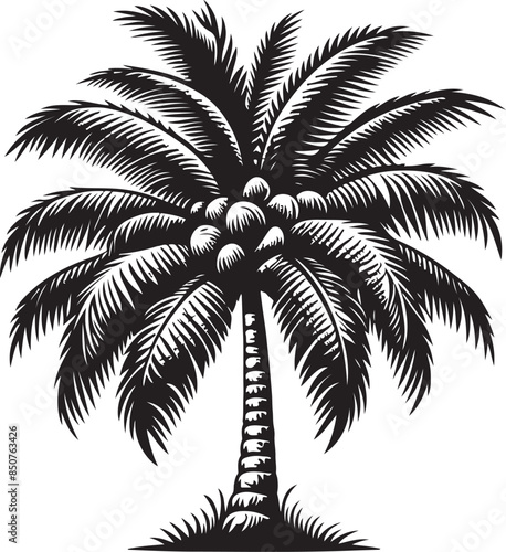 Coconut tree vector 