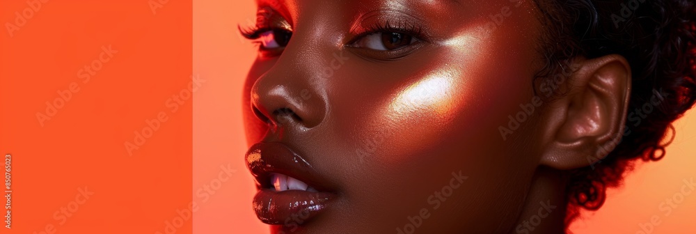 Close-Up Portrait of a Woman With Flawless Skin Close-Up Portrait of a Woman With Flawless Skin