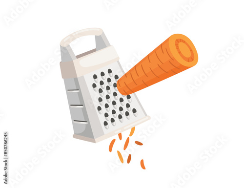 Grater for vegetables. Vector illustration isolated on white background.