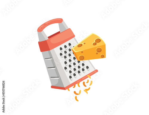Grater for vegetables. Vector illustration isolated on white background.