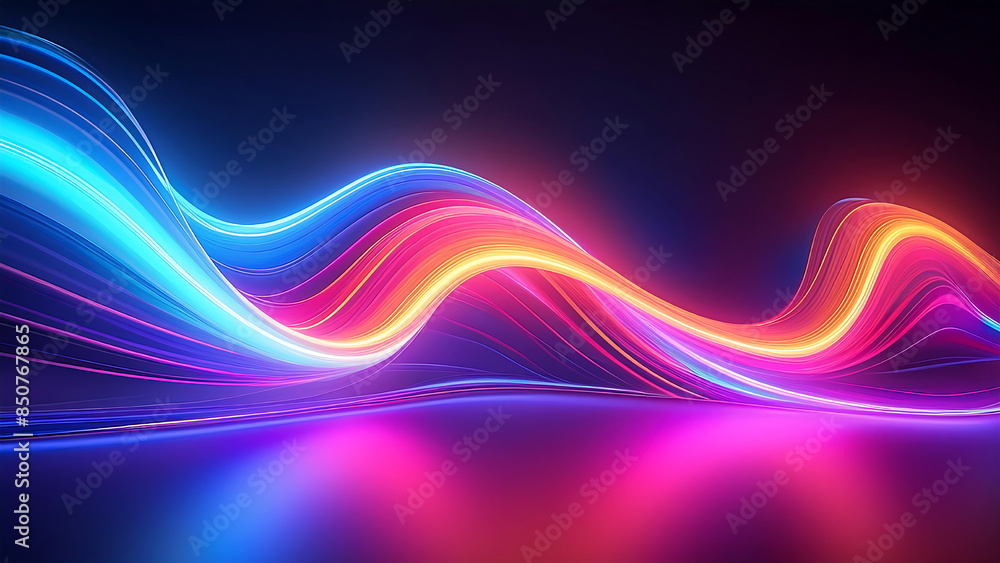 Bright Neon Light Waves Create a Stunning Visual Experience Bright Neon Light Waves Create a Stunning Visual Experience