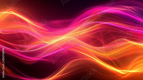 Wallpaper Mural Orange and Pink Neon Wave Background Torontodigital.ca