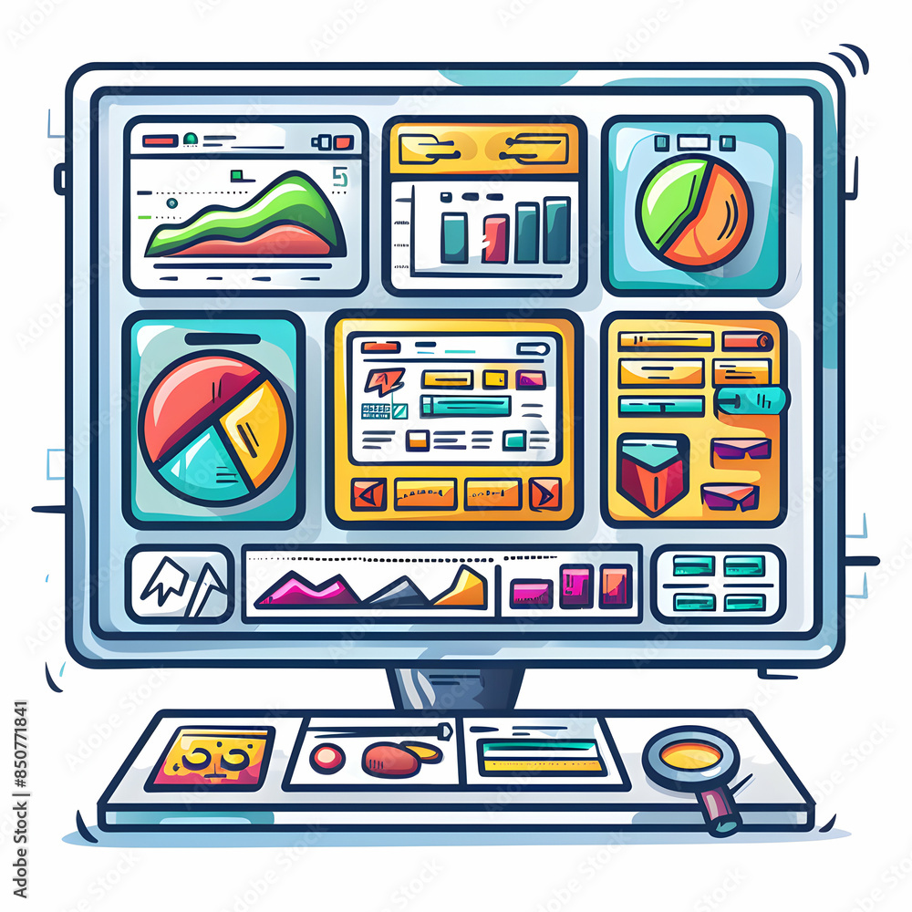 3D Flat Icon: News Dashboard Media Icon with Space for Text and Graphics on White Background Concept 3D Flat Icon: News Dashboard Media Icon with Space for Text and Graphics on White Background Concept