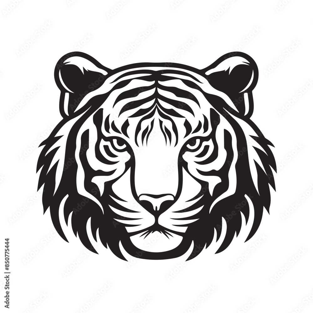 Tiger head vector. Tiger head Illustration isolated on white background Tiger head vector. Tiger head Illustration isolated on white background