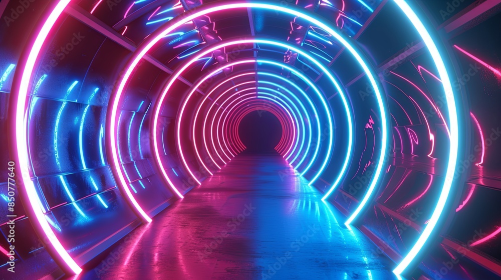 Red Blue Tunnel Abstract Background Red Blue Tunnel Abstract Background