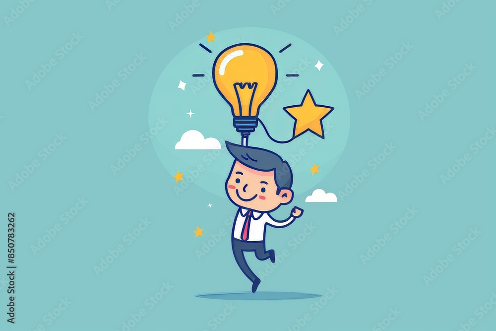 To reach a business objective, creativity and innovation are necessary, leadership is required to get solutions, and smart businessmen fly with lightbulb ideas to catch stars. To reach a business objective, creativity and innovation are necessary, leadership is required to get solutions, and smart businessmen fly with lightbulb ideas to catch stars.