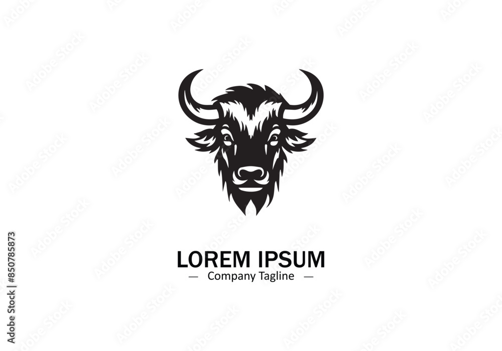 Bull icon logo. Vector illustration. Bull icon logo. Vector illustration.