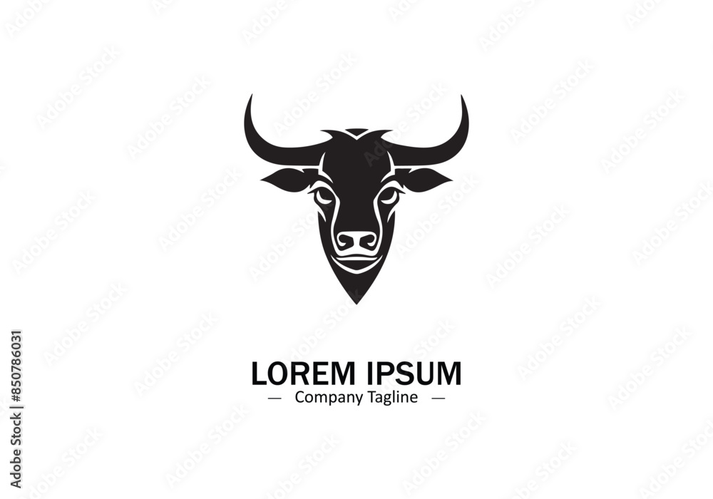 Head cow or bull icon vector, filled flat sign holiday Symbol, logo illustration Head cow or bull icon vector, filled flat sign holiday Symbol, logo illustration