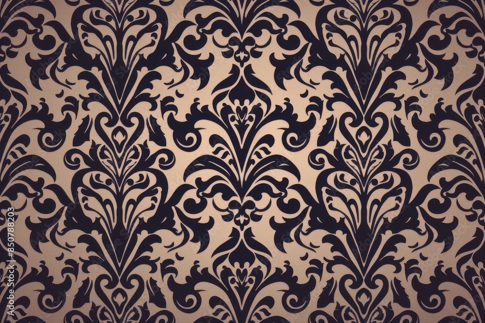 Elegant Black and Beige Damask Pattern Elegant Black and Beige Damask Pattern