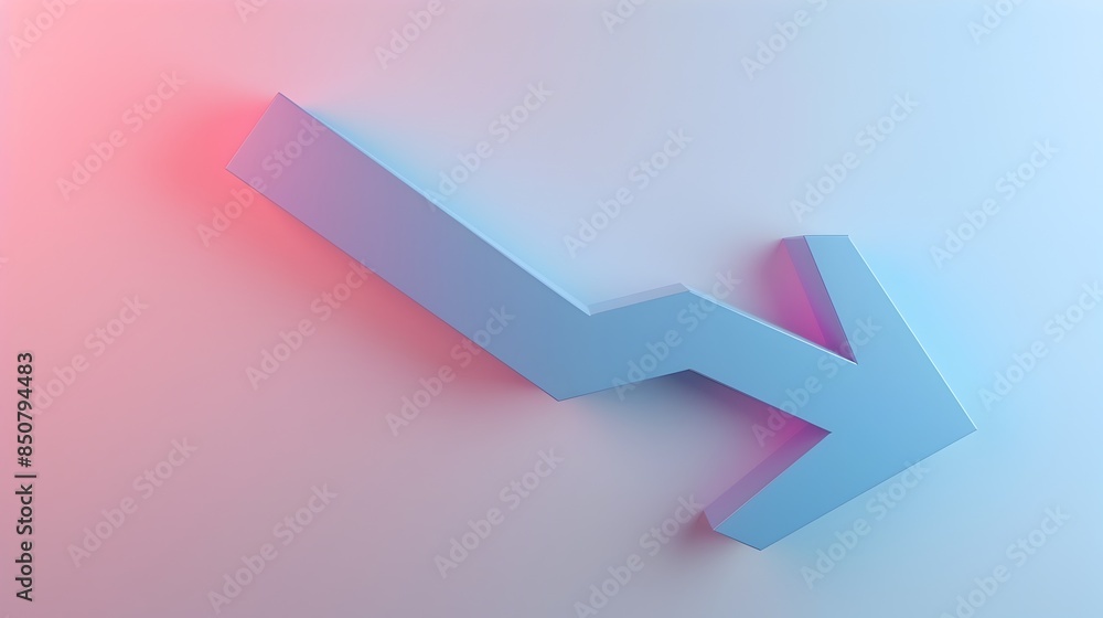 Vibrant Gradient Arrow Shape - Futuristic Digital Concept for Change and Opportunity Vibrant Gradient Arrow Shape - Futuristic Digital Concept for Change and Opportunity