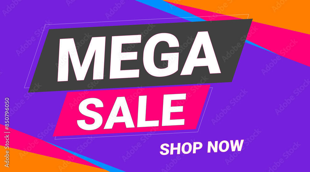 Mega Sale With Shop Now Button Banner Design Mega Sale With Shop Now Button Banner Design