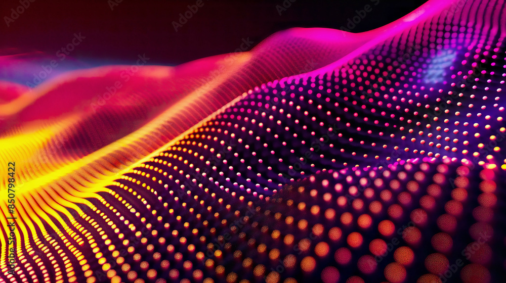 A high-resolution 3D render of an abstract halftone background made up of varying dot sizes A high-resolution 3D render of an abstract halftone background made up of varying dot sizes