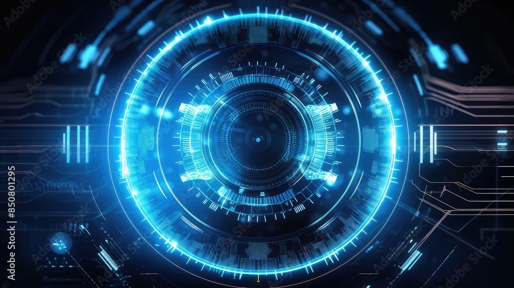 Futuristic Blue HUD Interface Futuristic Blue HUD Interface