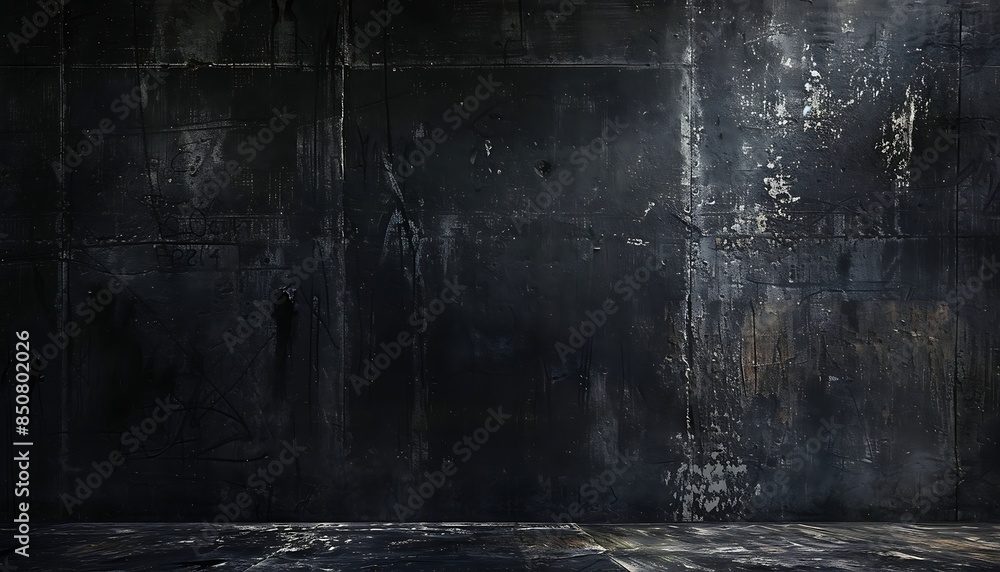 Obraz premium A dark room with a black wall