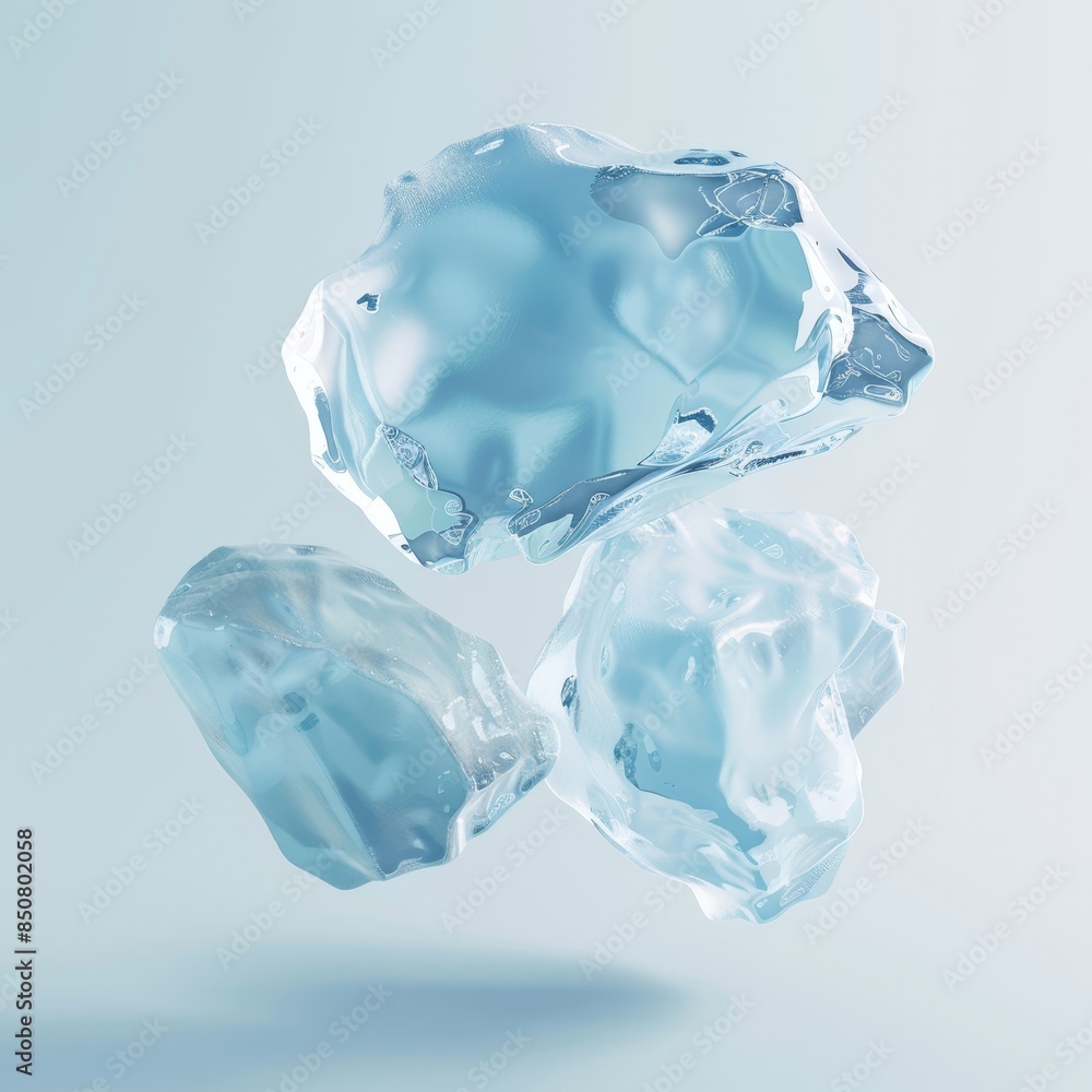 icy floating ice blocks on light background icy floating ice blocks on light background
