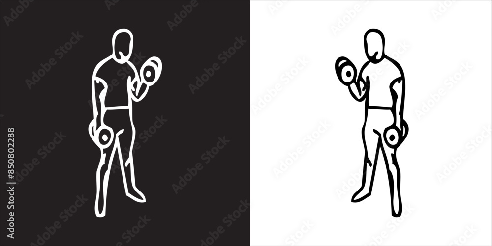 IIlustration Vector graphics of Workout Routine icon IIlustration Vector graphics of Workout Routine icon