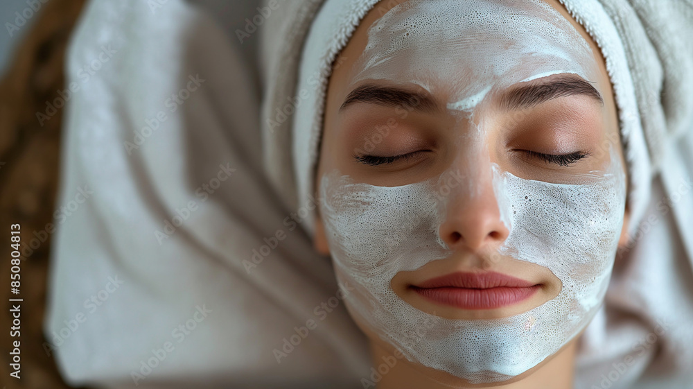 Woman Enjoying a Spa Day with a Facial Mask, Emphasizing Self-Care, Rejuvenation, and Natural Beauty for Radiant, Healthy Skin. Embrace Tranquility and Effective Skincare. Generative AI Woman Enjoying a Spa Day with a Facial Mask, Emphasizing Self-Care, Rejuvenation, and Natural Beauty for Radiant, Healthy Skin. Embrace Tranquility and Effective Skincare. Generative AI
