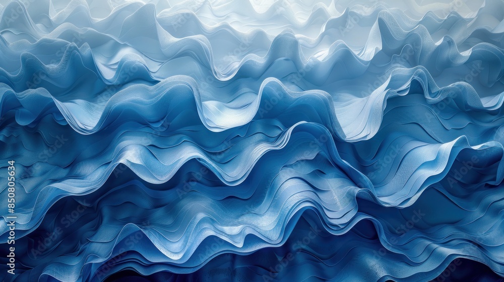 Abstract Blue Fabric Waves Abstract Blue Fabric Waves
