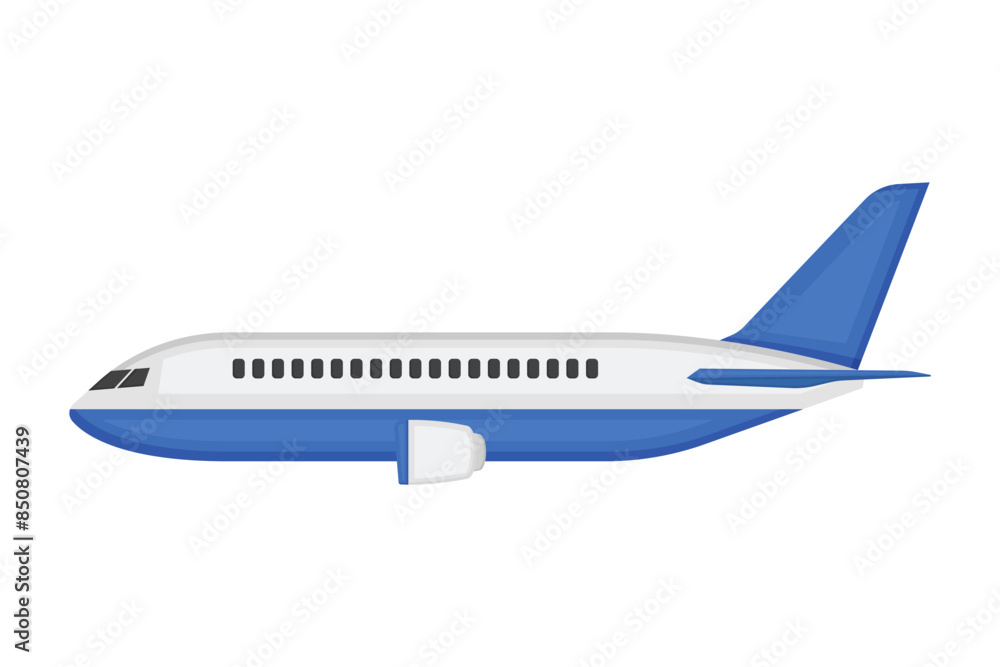Cartoon flying airplane flat vector design on white background Cartoon flying airplane flat vector design on white background
