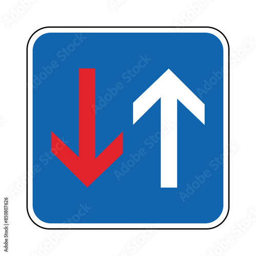 Vorrang bei Gegenverkehr Verkehrszeichen Vektor Grafik