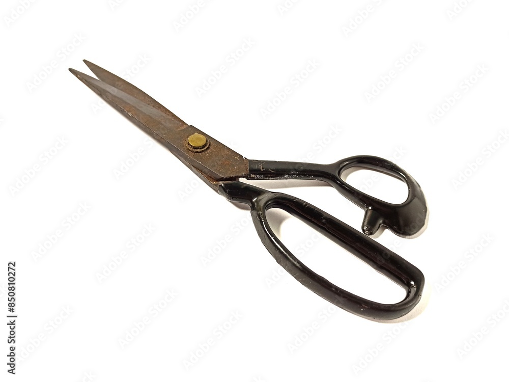 old rusty scissors with a white background old rusty scissors with a white background