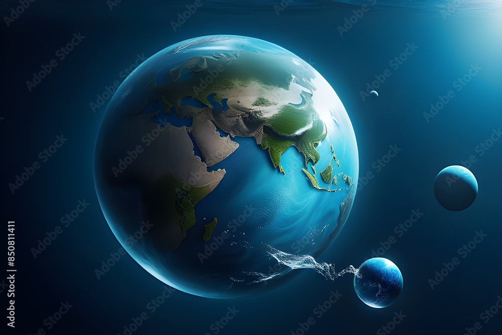 Naklejka premium water planet