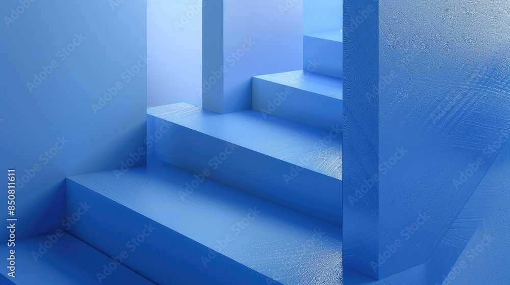 Obraz premium Elegant abstract blue background with subtle geometric patterns, ideal for adding text in presentations or graphics