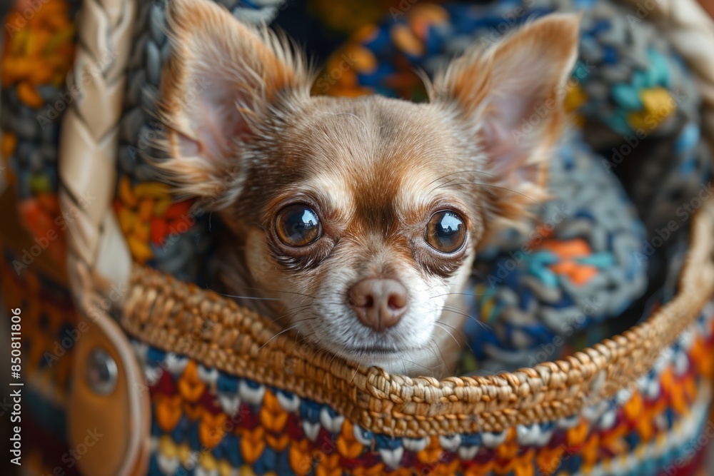 Chihuahua Peeking From Handbag Chihuahua Peeking From Handbag