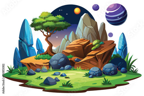 3 d design space planet