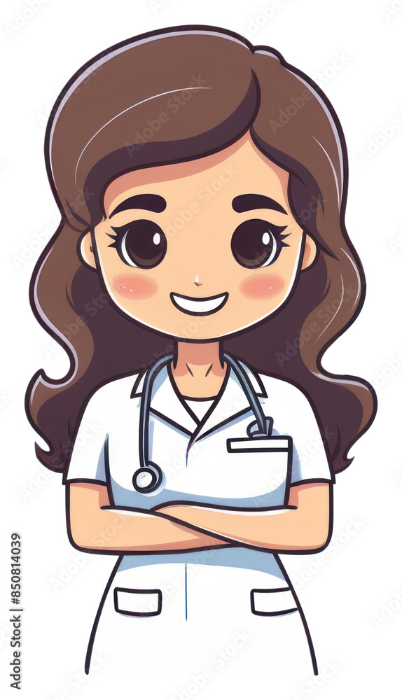 PNG A nurse doctor stethoscope illustrated. PNG A nurse doctor stethoscope illustrated.