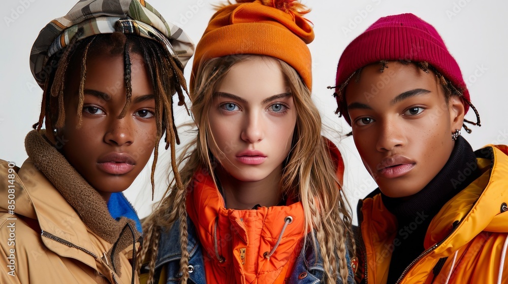 Urban street style: candid shots of Gen Z in trendy environments showcasing fashion.