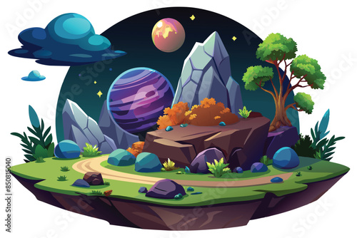 3 d design space planet