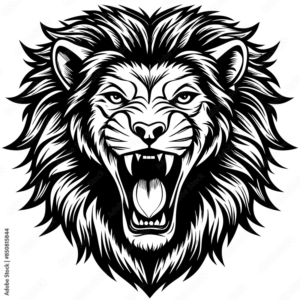 the-head-of-a-lion-roaring-angrily the-head-of-a-lion-roaring-angrily