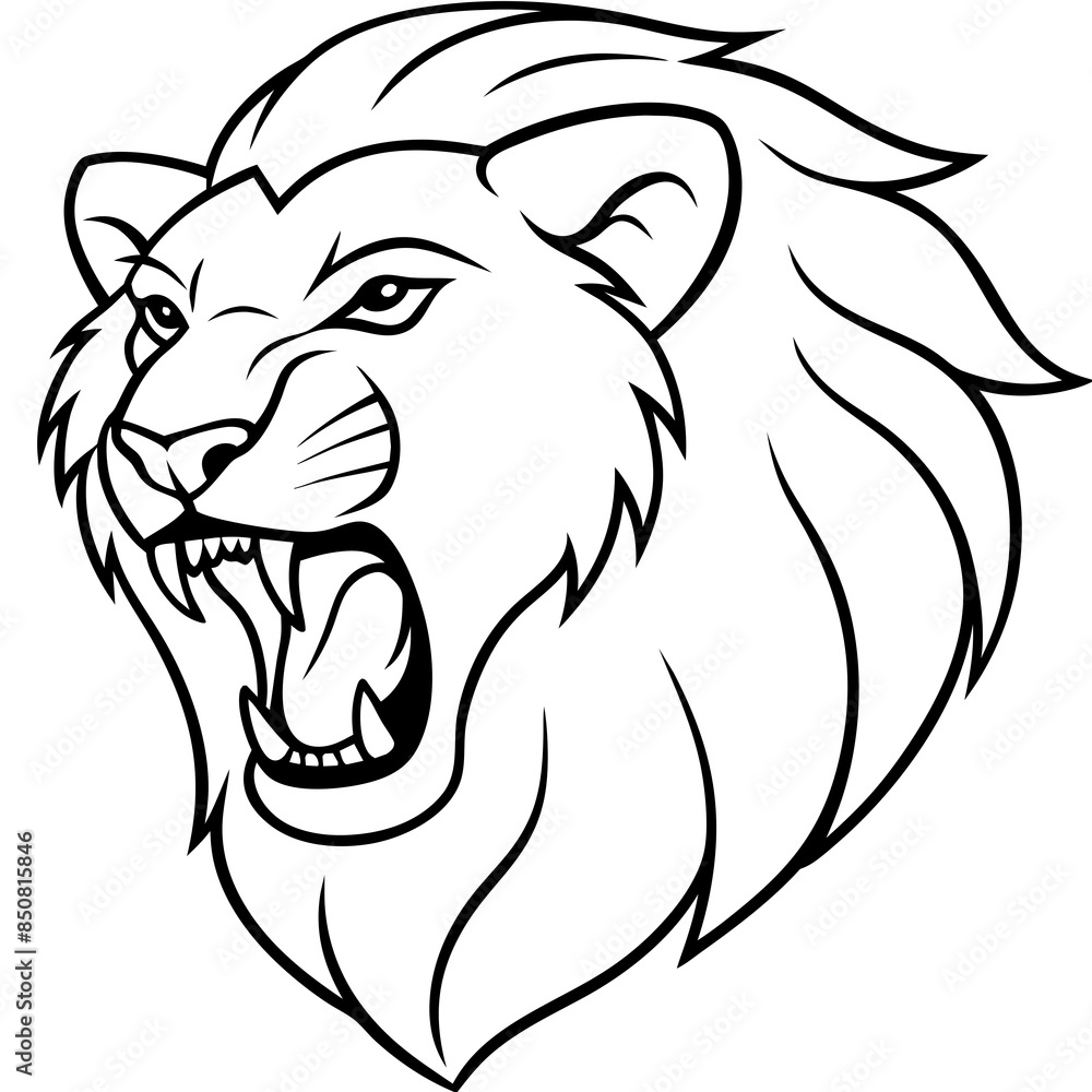 the-head-of-a-lion-roaring-angrily the-head-of-a-lion-roaring-angrily
