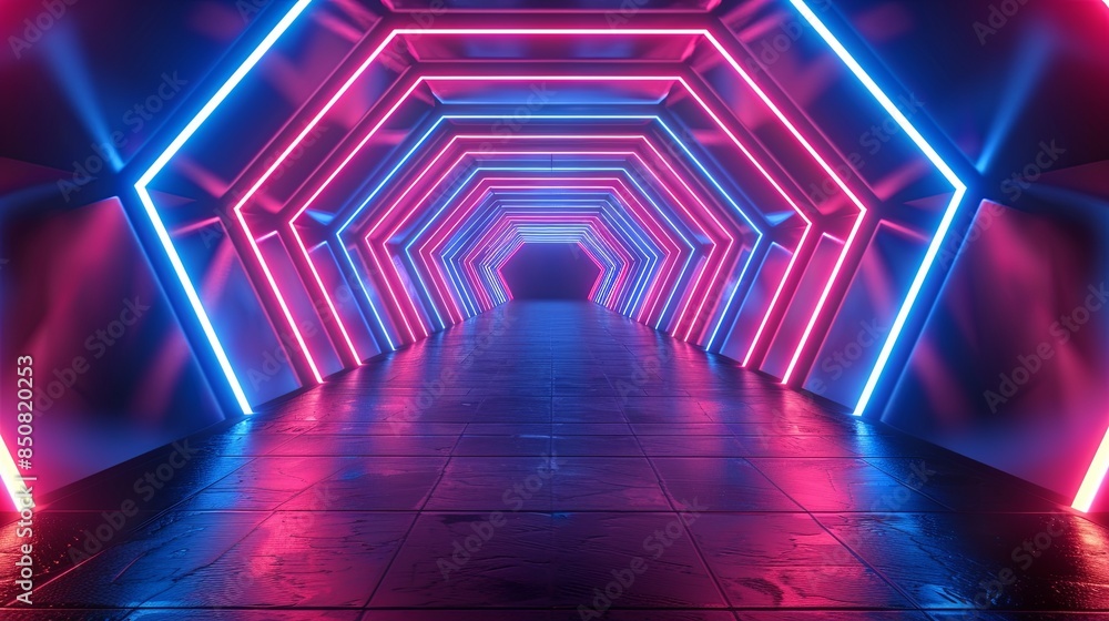 Red Blue Tunnel Abstract Background Red Blue Tunnel Abstract Background