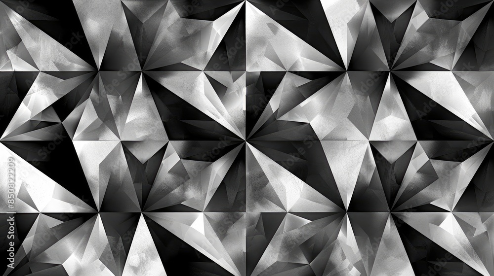 Abstract geometric pattern with repeating diamonds and sharp lines in monochromatic tones, providing a sleek and modern look Abstract geometric pattern with repeating diamonds and sharp lines in monochromatic tones, providing a sleek and modern look
