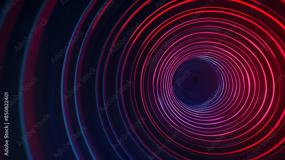 Abstract Circular Tunnel with Neon Lights. Abstract Circular Tunnel with Neon Lights.