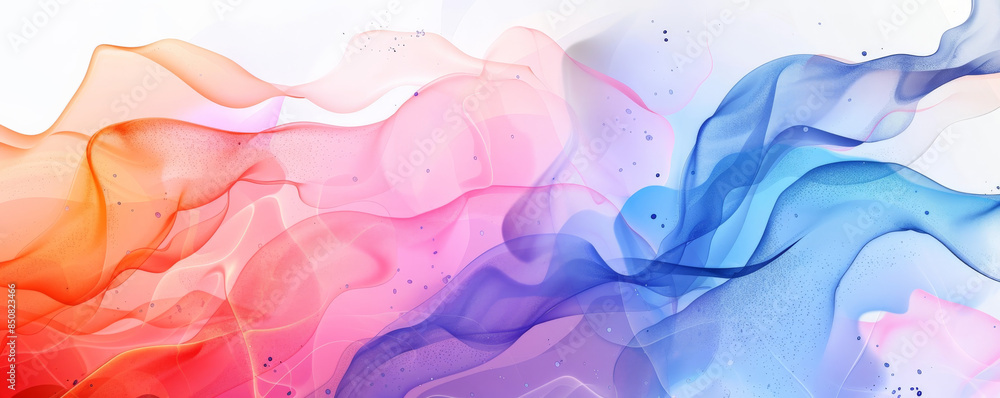 Abstract background with fluid, watercolor shapes in cool colors. Abstract background with fluid, watercolor shapes in cool colors.