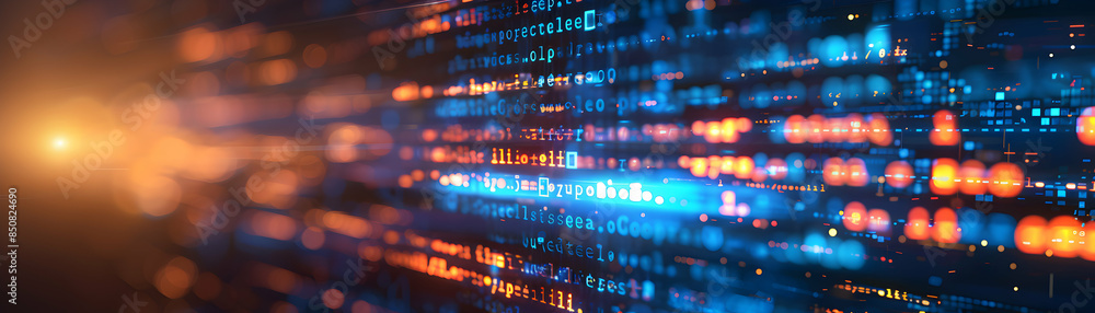 Obraz premium Photo Realistic Code Snippets and Code Branch Icon with Space for Text and Graphics An illustrative design perfect for coding environments, programming tools, and version control