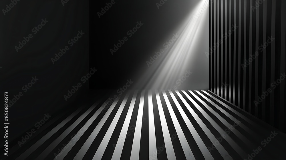 A dark room with a black wall A dark room with a black wall