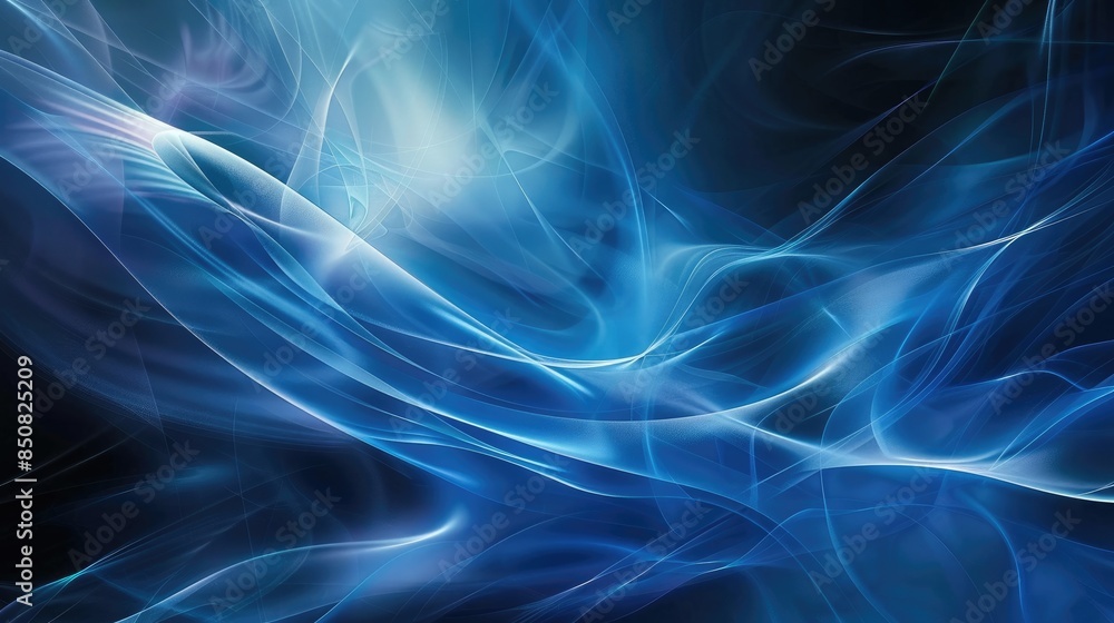 Abstract blue background with futuristic lines and curves, designed to accommodate text easily. Abstract blue background with futuristic lines and curves, designed to accommodate text easily.